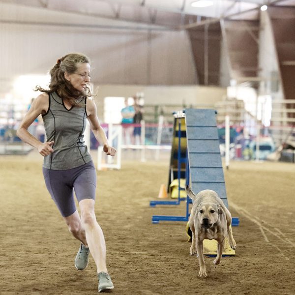 Yoshi and me at a recent Agility Trial in Colorado